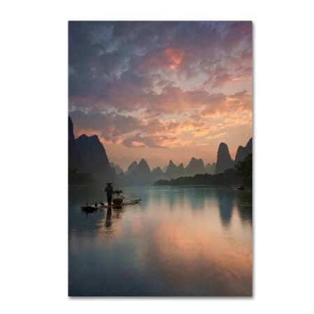 Yan Zhang 'Li River Sunrise' Canvas Art,30x47